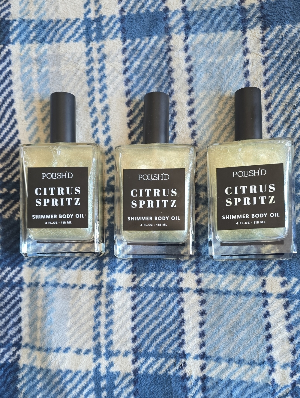 3 PACK Shimmer CITRUS SPRITZ & CHAMPAGNE SUGAR Oil Scent  By Polish’d NEW